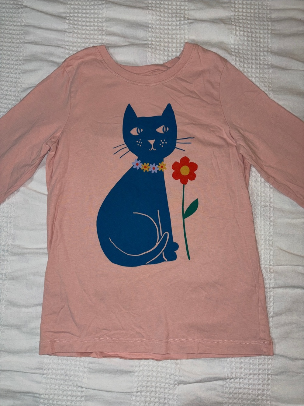 Hanna Andersson cat shirt top 130 girls 8